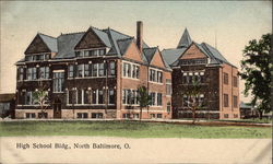 High School Building Postcard