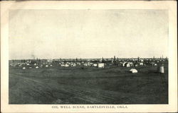 Oil Well Scene Bartlesville, OK Postcard Postcard