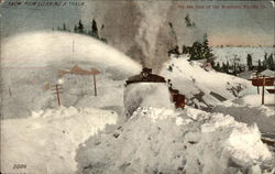 Snow Plow Clearing a Track - Southern Pacific Co Trains, Railroad Postcard Postcard