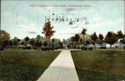 West Ludington Ave. Park Postcard