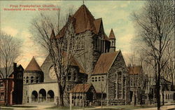 First Presbyterian Church, Woodward Avenue Postcard