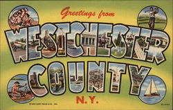 Greetings - Westchester County New York Postcard Postcard