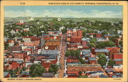 Bird's Eye View of City from Ft. Boreman Postcard