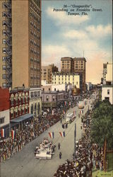 "Gasparilla", Parading on Franklin Street Postcard