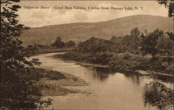 The Delaware River, Oquaga Lake Postcard