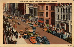 Fifth Avenue, Looking North from 40th Street Postcard