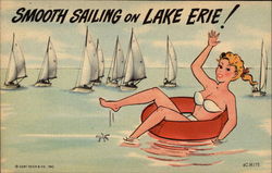 Smooth sailing on Lake Erie! Sailboats Postcard Postcard