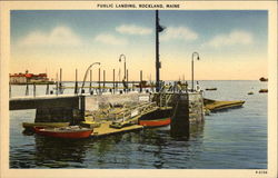 Public Landing Rockland, ME Postcard Postcard