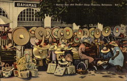 Native Hat and Basket Shop Postcard