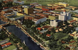 Aerial View of Downtown Fort Lauderdale, FL Postcard Postcard