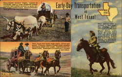 Early-Day Transportation in West Texas Postcard