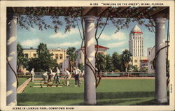 Bowling on the Green Postcard