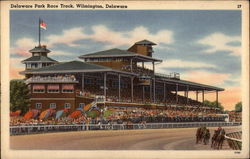 Delaware Park Race Track Postcard