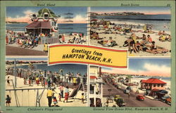 Greetings from Hampton Beach Postcard