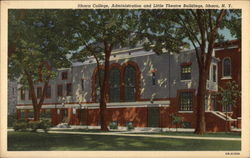 Ithaca College, Administration and LIttle Theatre Building Postcard