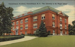 Canandaigua Academy - "The GAteway to the Finger Lakes" Postcard