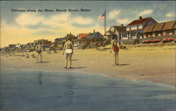 Cottages Along the Shore Moody Beach, ME Postcard Postcard