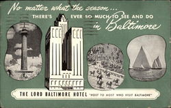 Lord Baltimore Hotel Maryland Postcard Postcard