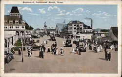 Boulevard Nantasket Beach, MA Postcard Postcard