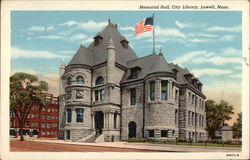 Memorial Hall, City Library Postcard