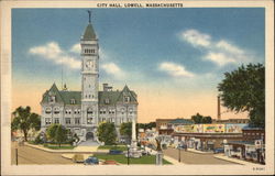 City Hall Lowell, MA Postcard Postcard