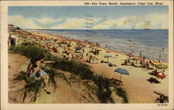 The Town Beach - Cape Cod Postcard