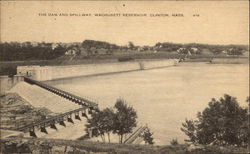 The Dam and Spillway, Wachussett Reservoir Postcard