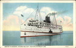 Steamer Belfast - Eastern Steamship Line - Boston to Bangor Steamers Postcard Postcard