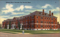 Enlisted Men's Barracks Fort Devens, MA Postcard Postcard