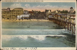 Old Orchard Street from Pier Old Orchard Beach, ME Postcard Postcard