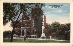 Soldiers Monument and Court House Postcard