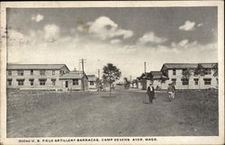 302nd U. S. Field Artillery Barracks, Camp Devens Postcard