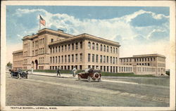 Textile School Lowell, MA Postcard Postcard