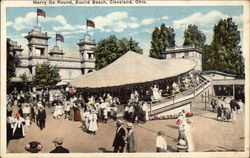 Merry Go Round, Euclid Beach Cleveland, OH Postcard Postcard