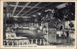 Peacock Terrace, Nationally Famous Roof, Baker Hotel Dallas, TX Postcard Postcard