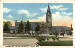 Union Pacific Station, Street Side Postcard