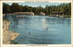 Swimming Pool, Ozark Lithia Spring Hot Springs National Park, AR Postcard Postcard