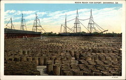 Rosin ready for export Savannah, GA Postcard Postcard