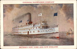 Colonial Navigation Company Between New York and New England Postcard