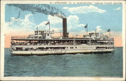 Steamer " G. A. Boeckling", Cedar Point Route Steamers Postcard Postcard