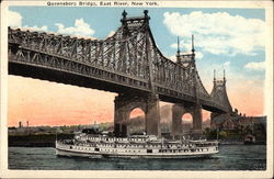 Queensboro Bridge, East River Postcard