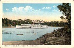 Steamer Camden on the Penobscot Postcard