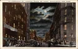 Chenango Street, Looking North by Night Postcard