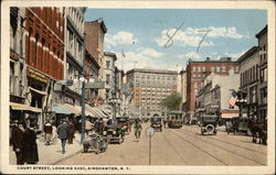 Court Street, Looking East Postcard