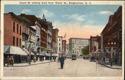 Court St. Looking East from Water St Postcard