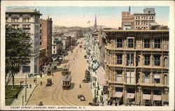 Court Street, Looking West Postcard