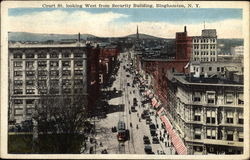 Court St. Looking West from Security Building Postcard