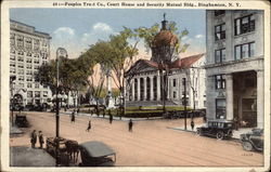 Peoples Trust Co., Court House and Security Mutual Bldg Postcard