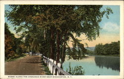 Scene Along the Chenango River Postcard