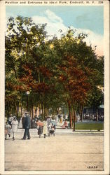 Pavilion and Entrance to Ideal Park Postcard